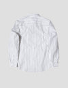 Kapatid - Gray and White Dress Striped Shirt - Made in the USA - Back