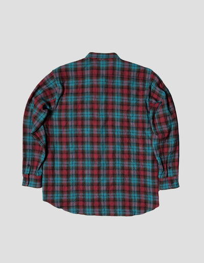 Kapatid - Men's Teal Plaid Flannel Shirt Made in the USA - Back
