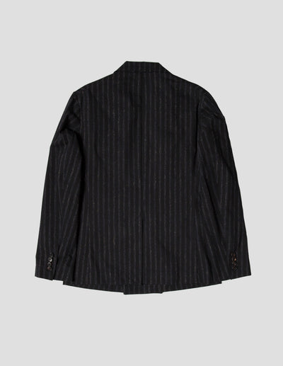 Kapatid - Double Breasted Jacket in Chalk Stripes - Back