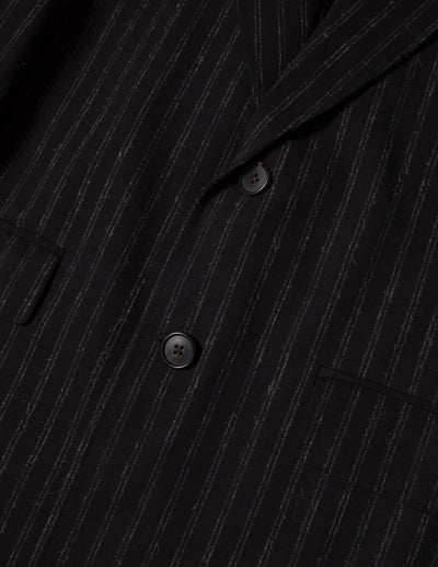 Kapatid - Chalk Stripe Top Coat - Made in the USA - Button