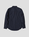 Kapatid - Gray and Navy Striped Dress Shirt - Made in the USA - Back