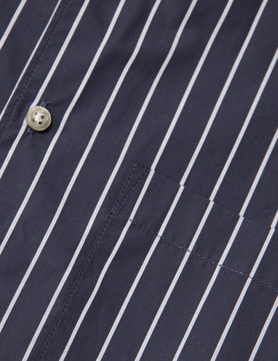 Kapatid - Gray and Navy Striped Dress Shirt - Made in the USA - Button