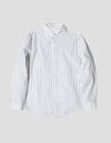 Kapatid - Gray and White Dress Striped Shirt - Made in the USA - Front
