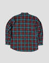 Kapatid - Men's Teal Plaid Flannel Shirt Made in the USA - Back